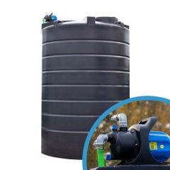 Citerne à eau aérienne ronde - Avec pompe - 15000 litres  (Ø 2,40 m)