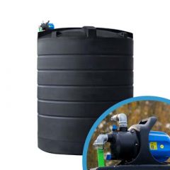 Citerne à eau aérienne ronde - Avec pompe - 12000 litres  (Ø 2,40 m)