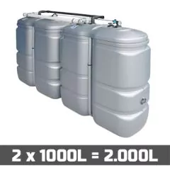 Citerne à mazout PE 2 x 1000L (=2000L) UV résist - jumelage longueur thumbnail