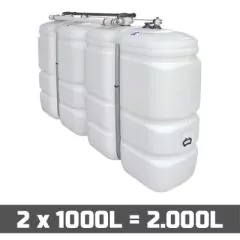 Cuves à mazout PE 2 x 1000L (=2000L) compact - jumelage longueur thumbnail