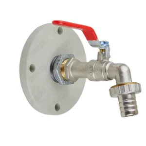 Robinet (3/4") avec bride en PE