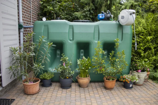 Citerne à eau de pluie rectangulaire aérienne –3000 litres- avec pompe