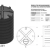 Cuve à eau de pluie aérienne ronde - 15000 litres (Ø 2,40 m)