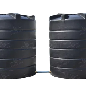 Citerne à eau aérienne ronde - 2 x 10000 litres - jumelées (Ø 2,40 m)