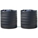 Citerne à eau aérienne ronde - 2 x 12000 litres - jumelées (Ø 2,40 m)