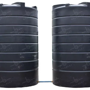 Citerne à eau aérienne ronde - 2 x 15000 litres - jumelées (Ø 2,40 m)