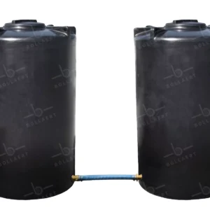 Citerne à eau aérienne ronde - 2 x 2000 litres - jumelées (Ø 1,20 m)
