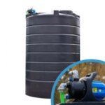 Citerne à eau aérienne ronde - Avec pompe - 15000 litres (Ø 2,40 m)