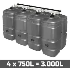 Citerne à mazout PE 4 x 750L (=3000L) UV résist - jumelage largeur thumbnail