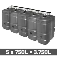 Citerne à mazout PE 5 x 750L (=3750L) UV résist - jumelage largeur thumbnail