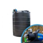 Citerne eau aérienne ronde - Avec pompe - 6000 litres (Ø 1,90 m)
