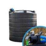 Cuve récupération eau de pluie 10000 litres - Avec pompe (Ø 2,40 m)