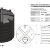 Cuve récupération eau de pluie 10000L - ronde - (Ø 2,40 m)