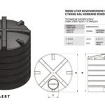 Cuve récupération eau de pluie 10000L – ronde – (Ø 2,40 m)