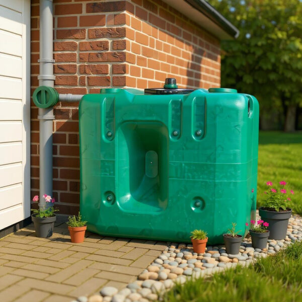 Citerne eau de pluie rectangulaire aérienne – jumelable – 1500 litres