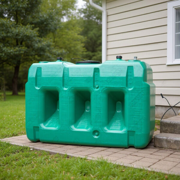 Cuve à eau de pluie 3000L – rectangulaire et aérienne – jumelable