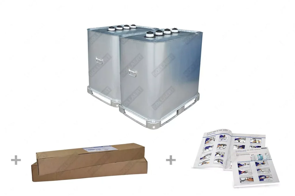 Cuve à fioul GALVA: 2 x 700L (=1400L) - jumelage longueur