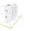Cuve à fioul double paroi (PE) : 1500 litres standard - aérienne