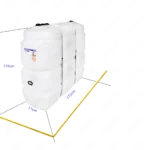 Cuve à fioul double paroi (PE) : 1500 litres standard – aérienne