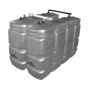 Cuve fuel PE: 2 x 2000L (=4000L) UV résist - jumelage largeur