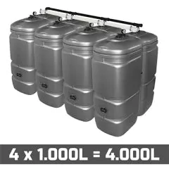Cuve à mazout PE 4 x 1000L (=4000L) UV résist - jumelage largeur thumbnail