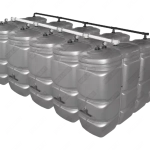 Cuve fuel PE: 5 x 2000L (=10000L) UV résist - jumelage largeur