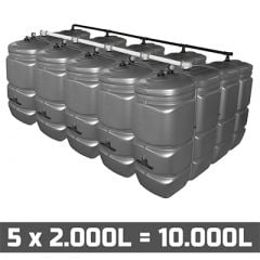 Cuve à mazout PE 5 x 2000L (=10000L) UV résist - jumelage largeur thumbnail