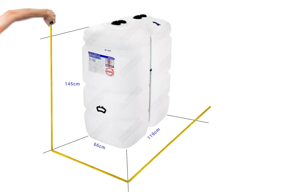 Cuve Fioul PE: 750 litres compact - aérienne double paroi