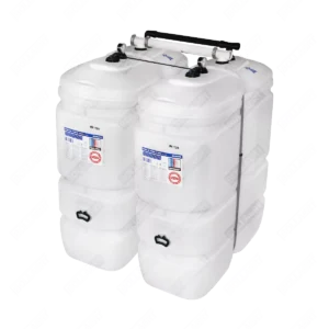 Cuve fioul PE: 2 x 1000L (=2000L) compact - jumelage largeur