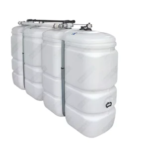 Cuve fioul PE: 2 x 1000L (=2000L) compact - jumelage longueur