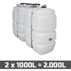 Cuves à mazout PE 2 x 1000L (=2000L) standard - jumelage longueur thumbnail