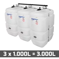 Cuves à mazout PE 3 x 1000L (=3000L) standard - jumelage largeur thumbnail