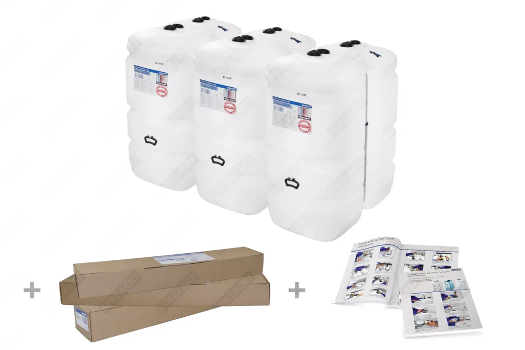 Cuves à mazout PE 3 x 750L (=2250L) compact - jumelage largeur 4
