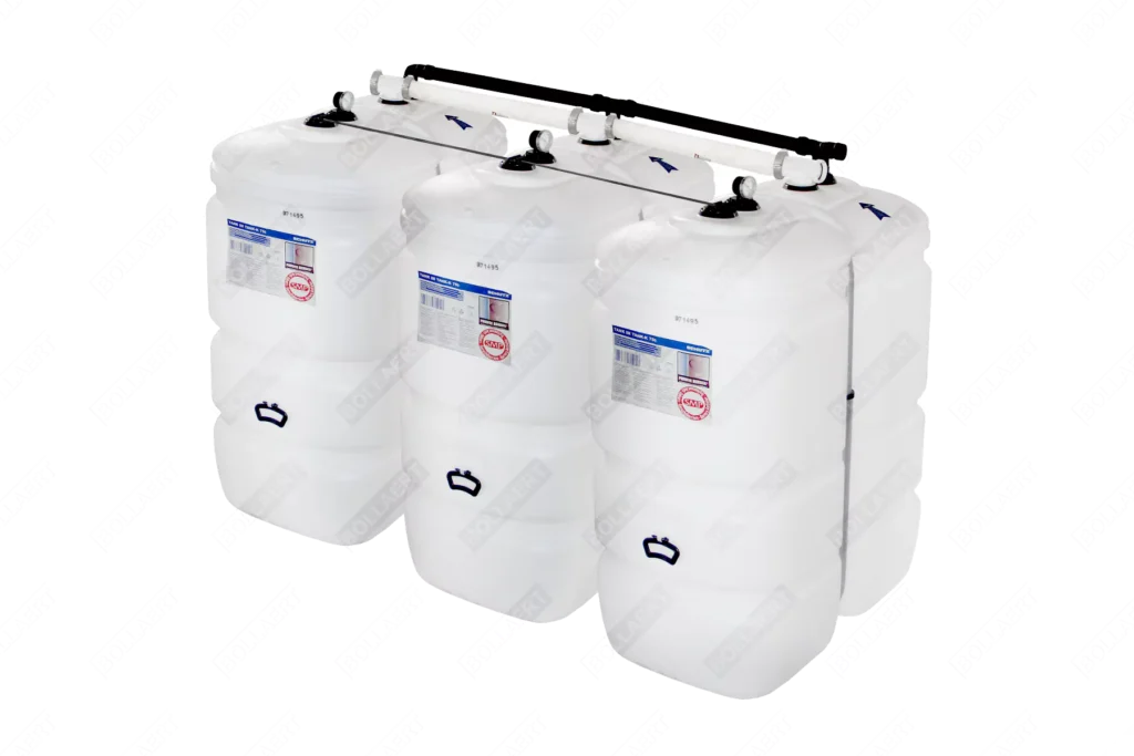 Cuves à mazout PE 3 x 750L (=2250L) compact - jumelage largeur 5