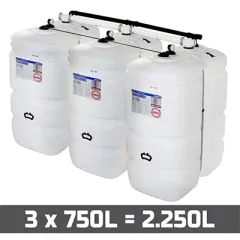 Cuves à mazout PE 3 x 750L (=2250L) compact - jumelage largeur thumbnail