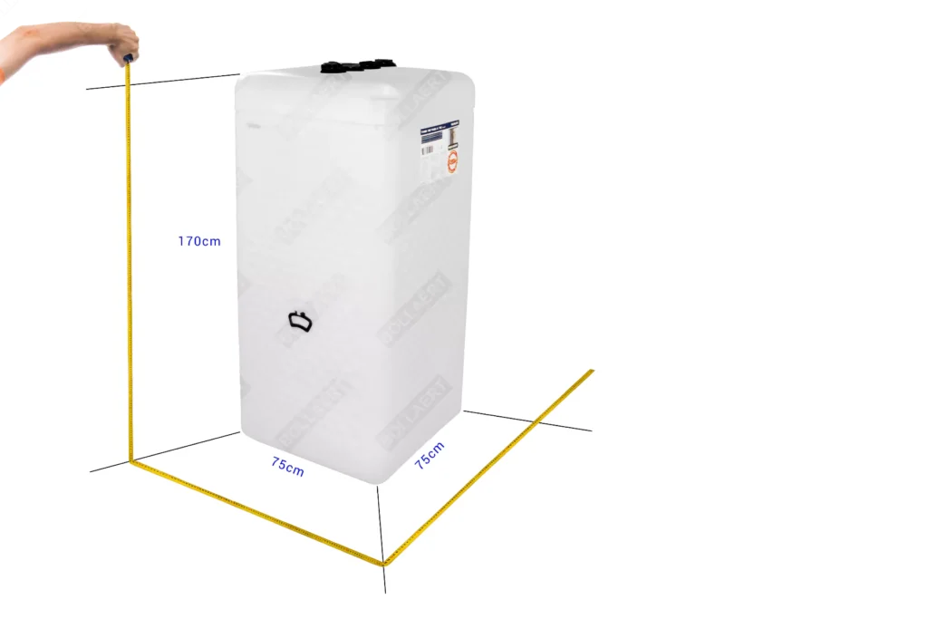 Cuve fioul PE: 3 x 750L (=2250L) spécial - jumelage largeur