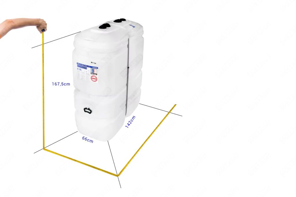 Cuve fioul PE: 4 x 1000L (=4000L) compact - jumelage carré