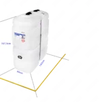 Cuve fioul PE: 4 x 1000L (=4000L) compact – jumelage carré