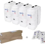 Cuve fioul PE: 4 x 1000L (=4000L) compact – jumelage largeur