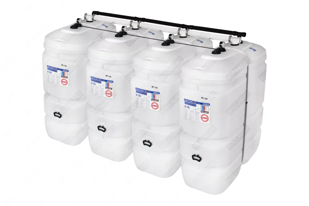 Cuve fioul PE: 4 x 1000L (=4000L) compact - jumelage largeur