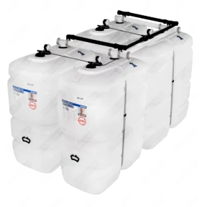 Cuve fioul PE: 4 x 750L (=3000L) compact - jumelage carré