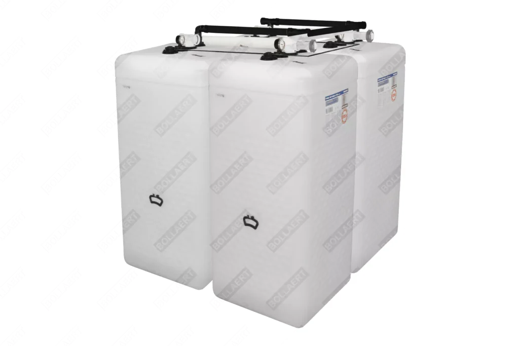 Cuve fioul PE: 4 x 750L (=3000L) spécial - jumelage carré