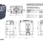 Fosse septique 1000 litres rectangulaire en plastique (PE) à enterrer