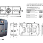 Fosse septique rectangulaire en plastique (PE) à enterrer de 3000 litres