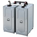 Cuves à fioul galvanisées 1240L (2 × 620L) – À double paroi (métal et plastique)