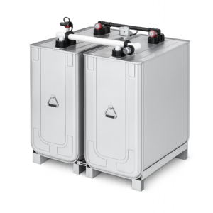 Cuves à fioul galvanisées 800L (2 × 400L) – À double paroi (métal et plastique)